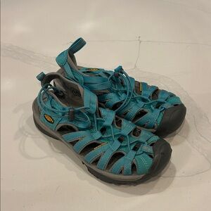 Keen Aqua and Gray Adventure Waterproof Sandals size 6.5 GUC